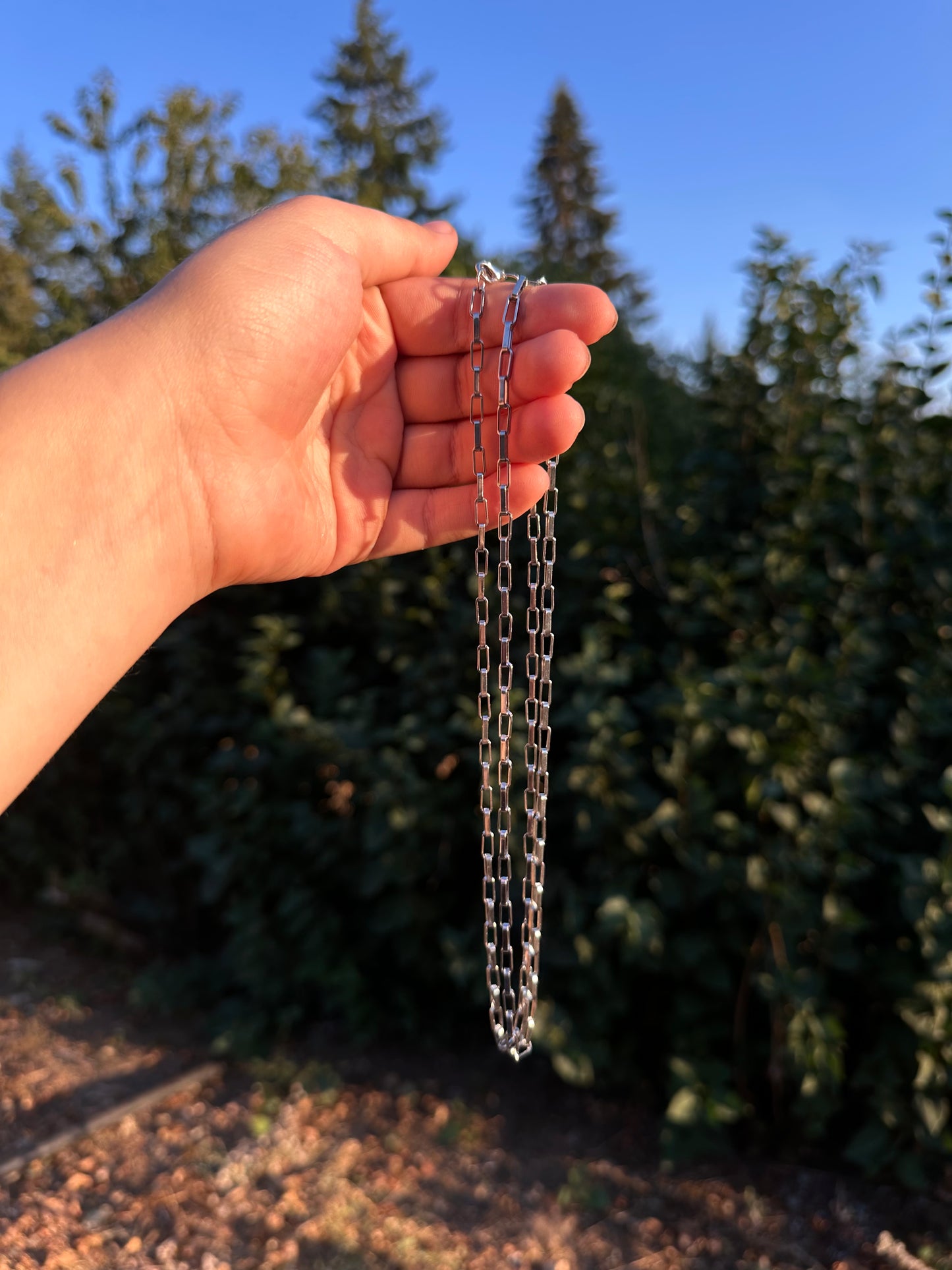 Dainty Silver Box Chain