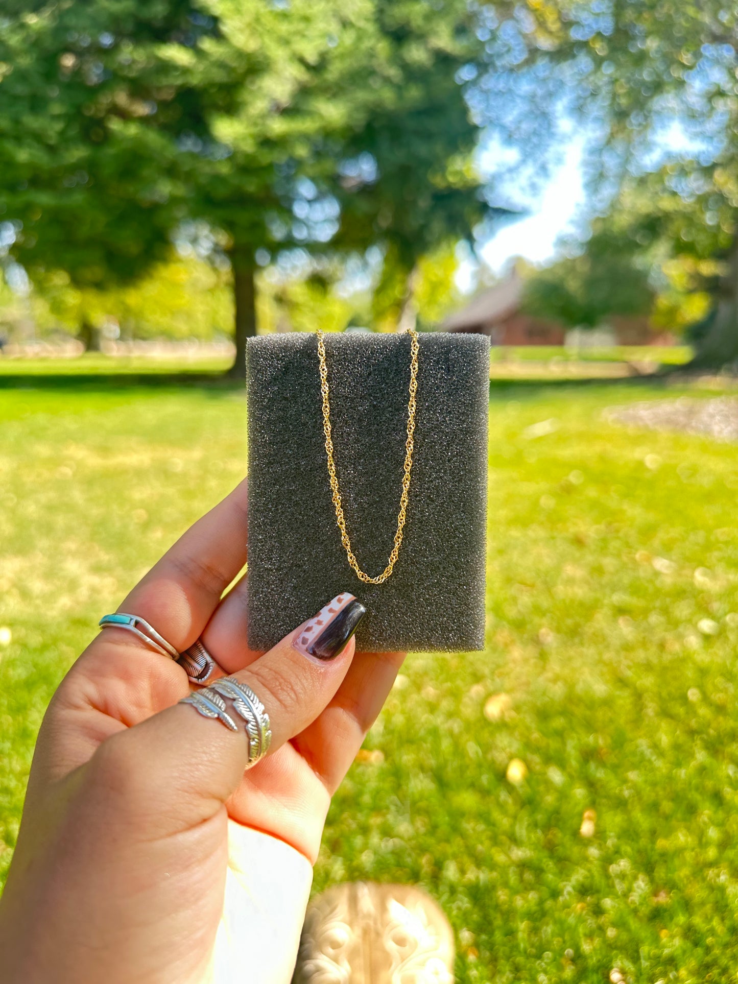 Dainty Gold Twist Chain