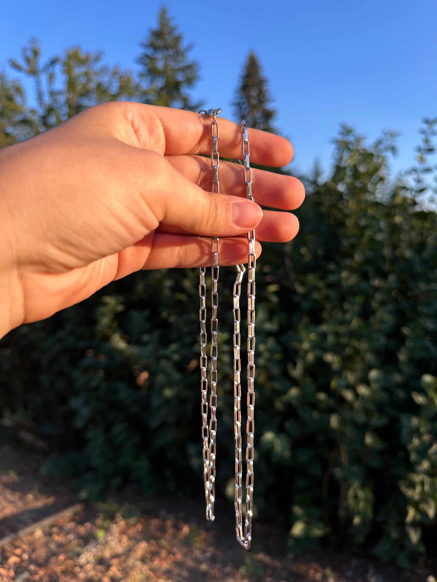 Dainty Silver Box Chain
