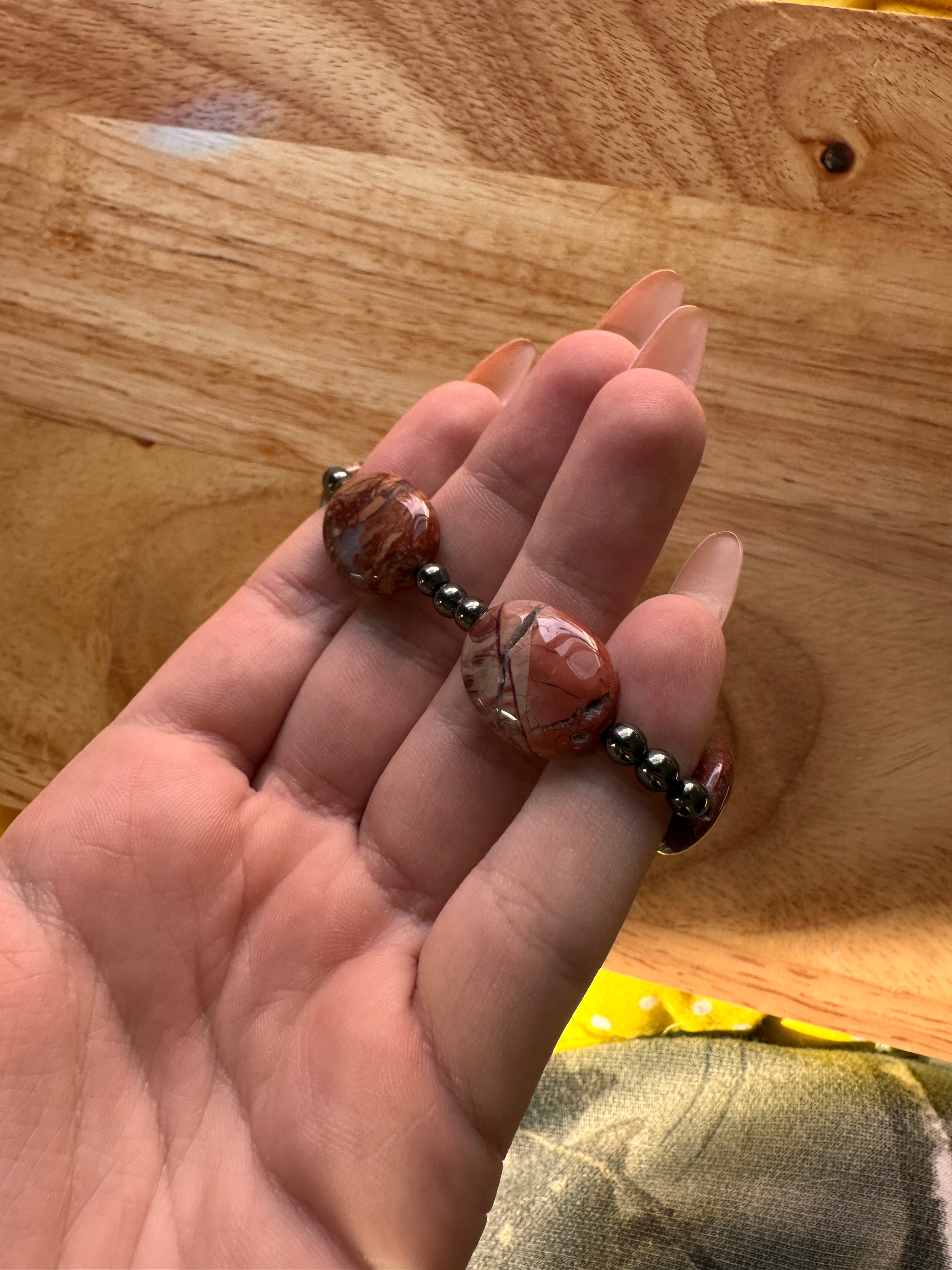 Mud Jasper Bracelet 6.75"