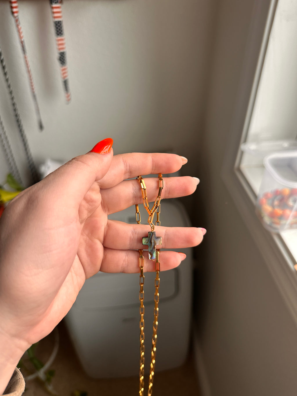 Golden Chain and Cross | 21 Inches