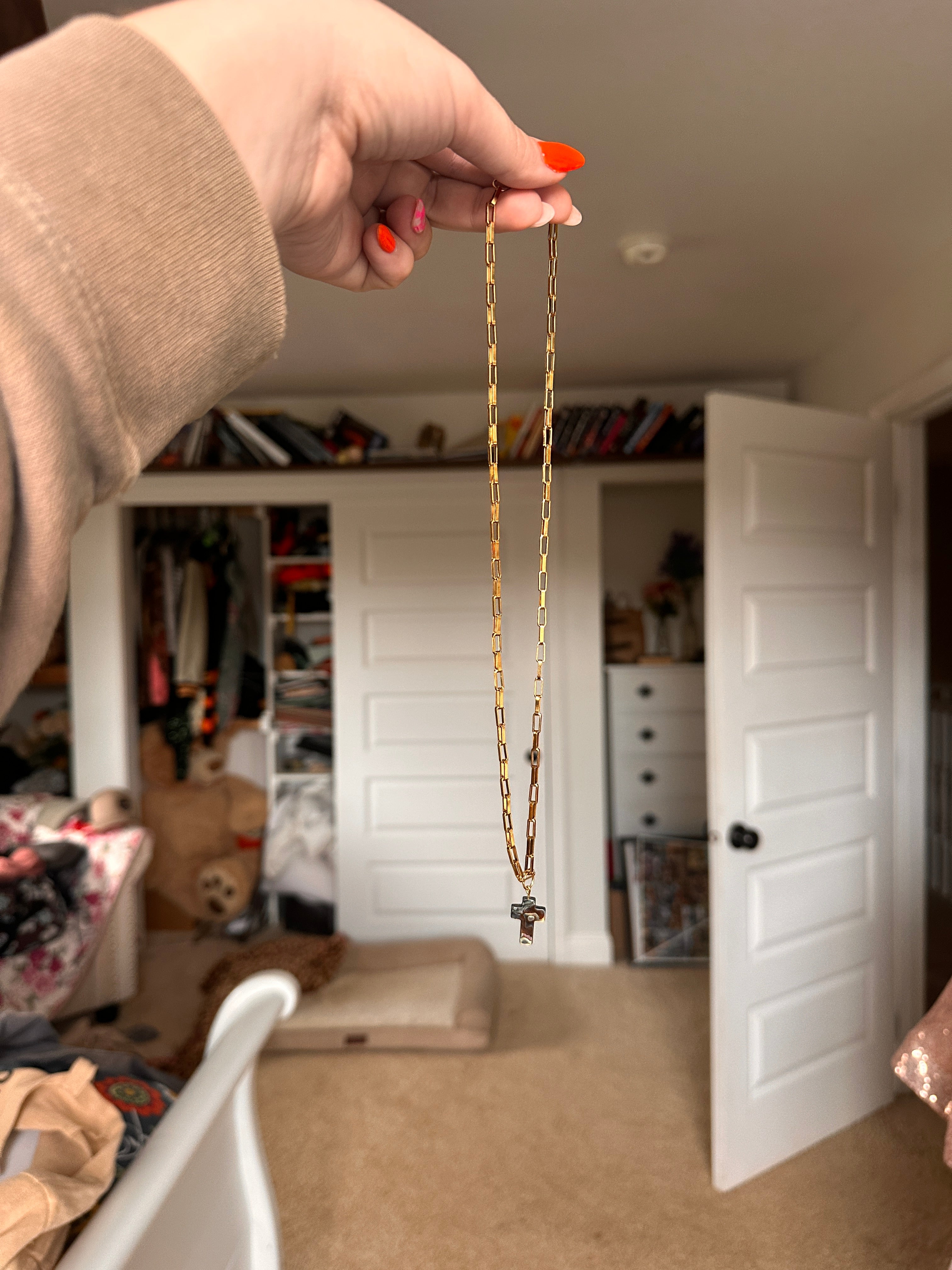 Golden Chain and Cross | 21 Inches