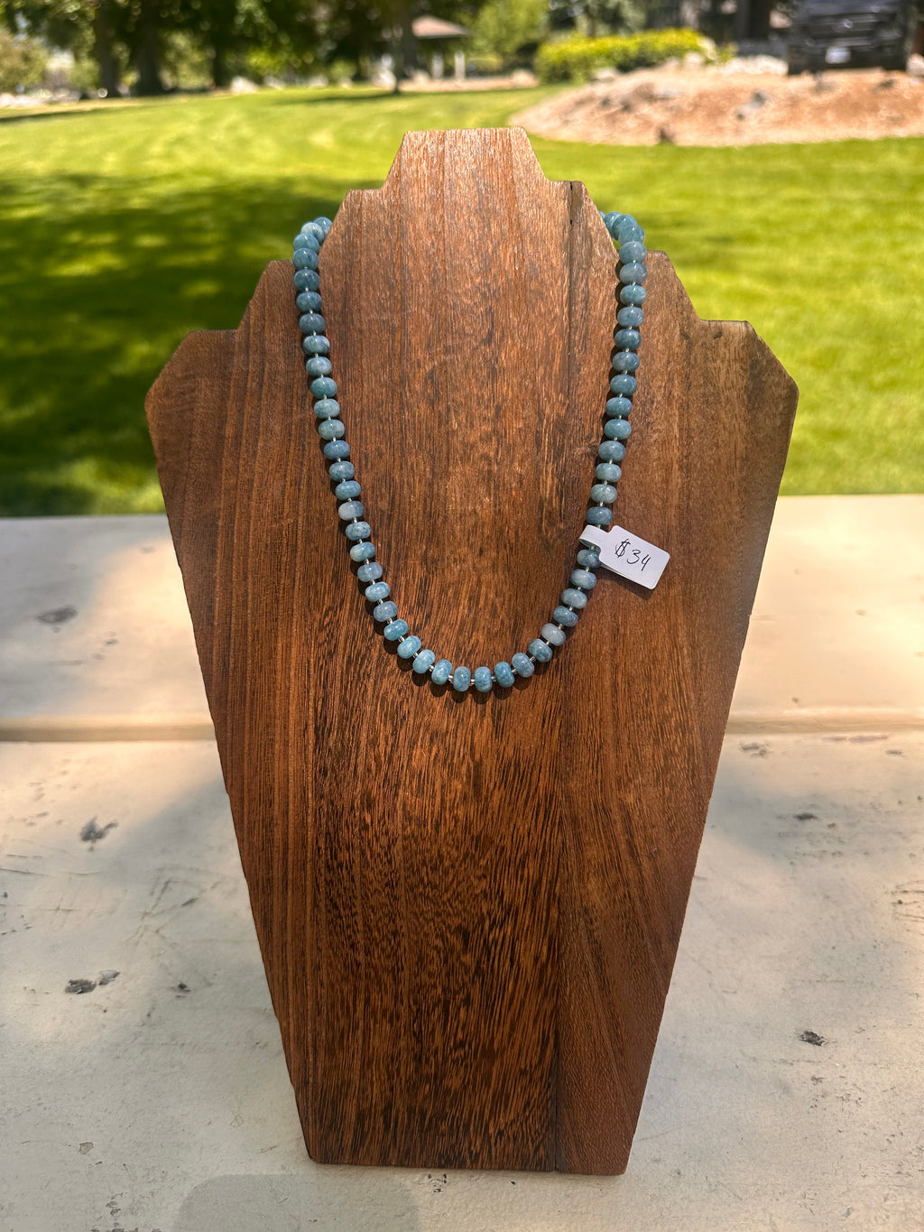 Denim Jade Necklace