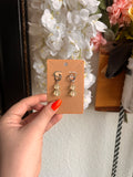 Sea Glass and Silver Earrings