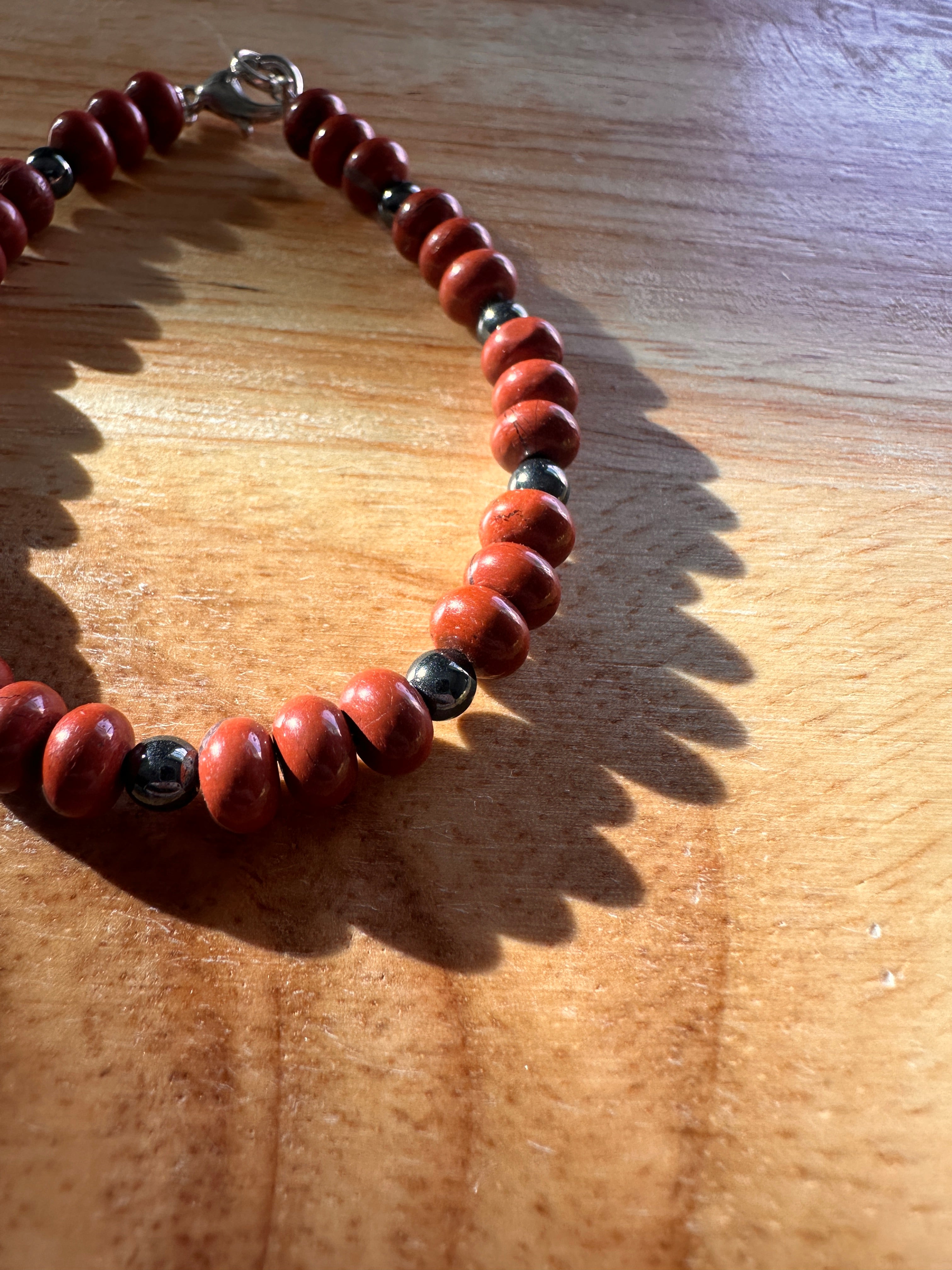 Red Jasper Bracelet 7.25"