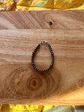 Red Jasper & Hematite Bracelet 6.5"