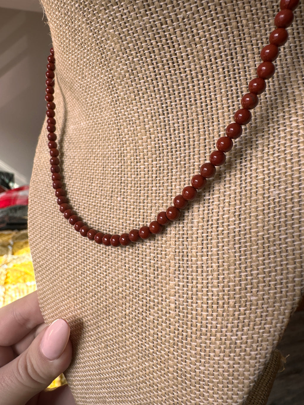 Red Jasper Necklace 15.5"