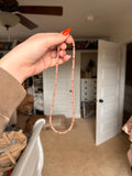 Cherry Quartz and Brass Necklace | 19 Inches