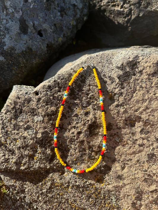 Yellow Beaded Necklace