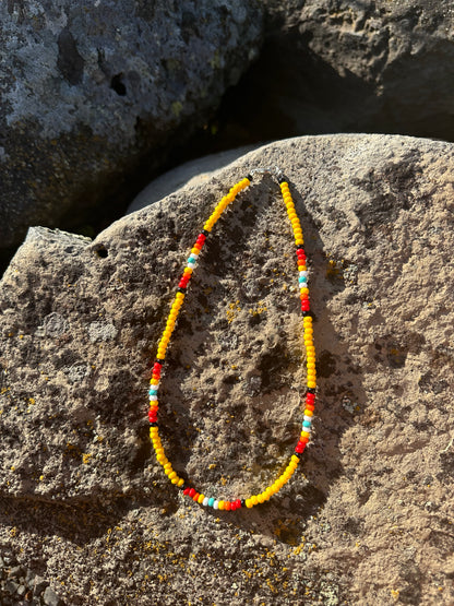 Yellow Beaded Necklace