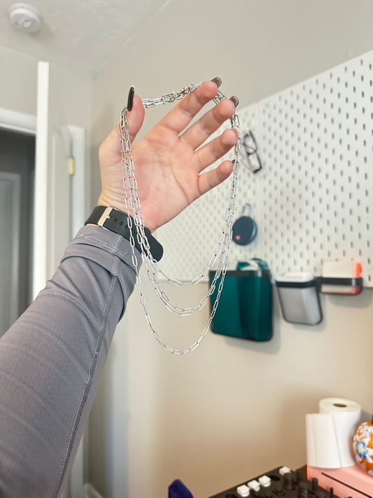 Silver Paperclip chain