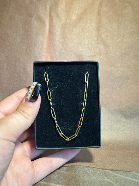 Gold Paperclip chain