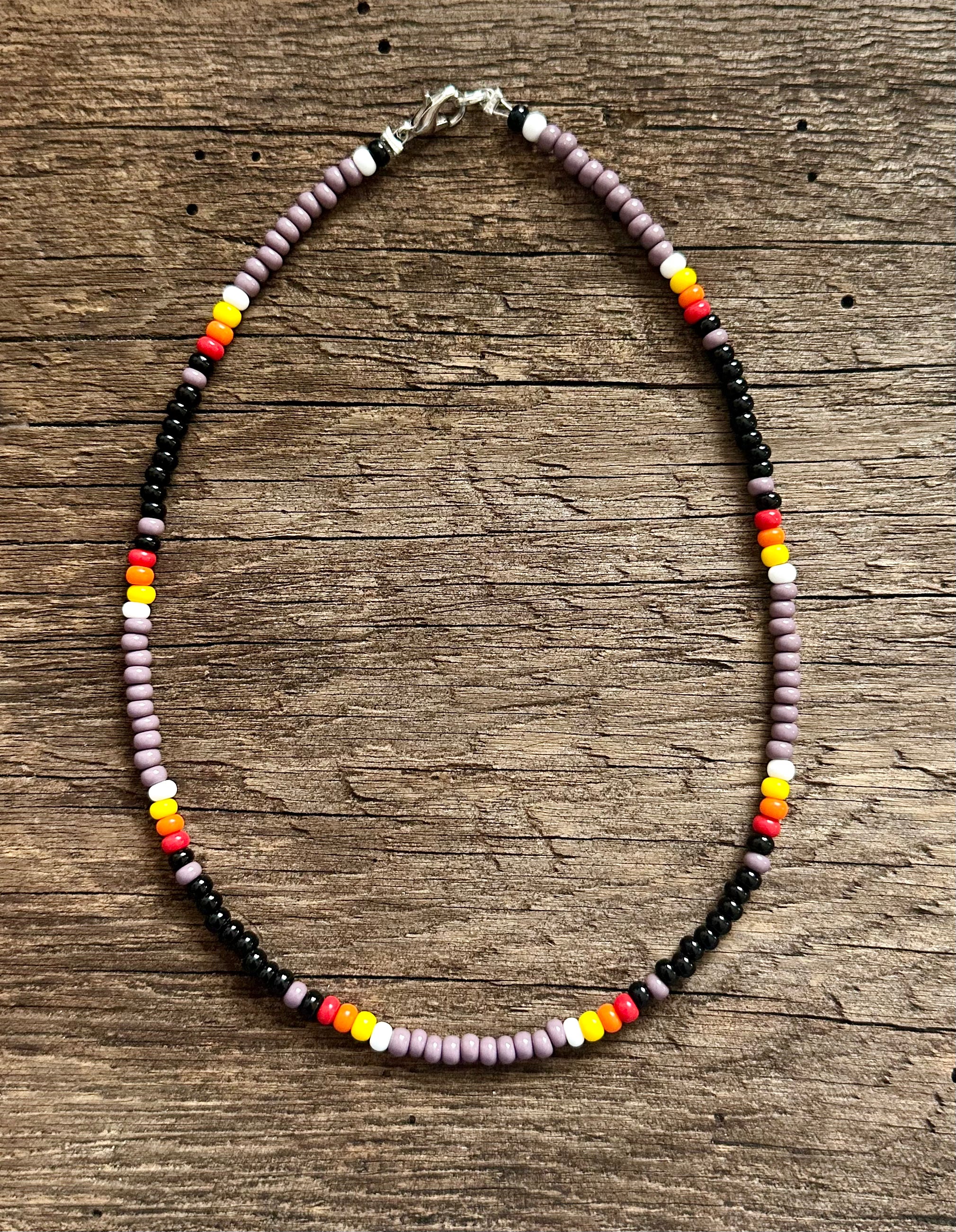 Purple Beaded Choker