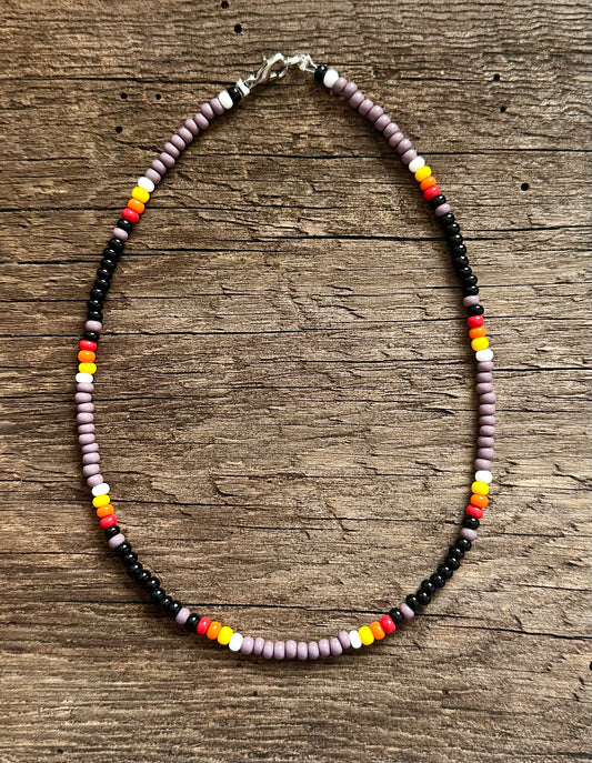 Purple Beaded Choker
