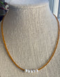 Pumpkin Pearl Necklace